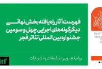 اعلام آثار بخش دیگرگونه‌های اجرایی جشنواره تئاتر فجر