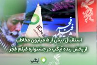 استقبال بیش از ۵میلیون مخاطب از پخش زنده در جشنواره ملی فیلم فجر